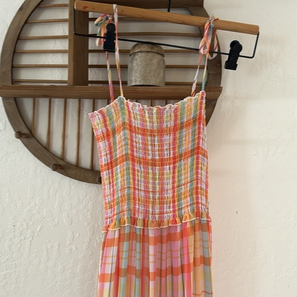 Bleu Rod Beattie Hip To Be Square Smocked 4 Tier Cover Up Sheer Dress Small - Picture 4 of 6